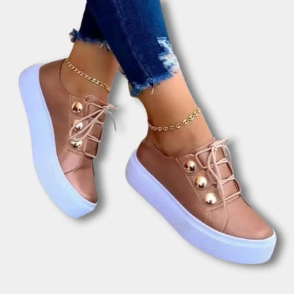 Moderner Raffinierter Sneaker mit metallischen Details für Damen | Vera -1