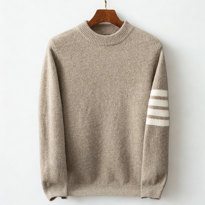 Elegant Striped Detail Pullover for Men | Marcellion