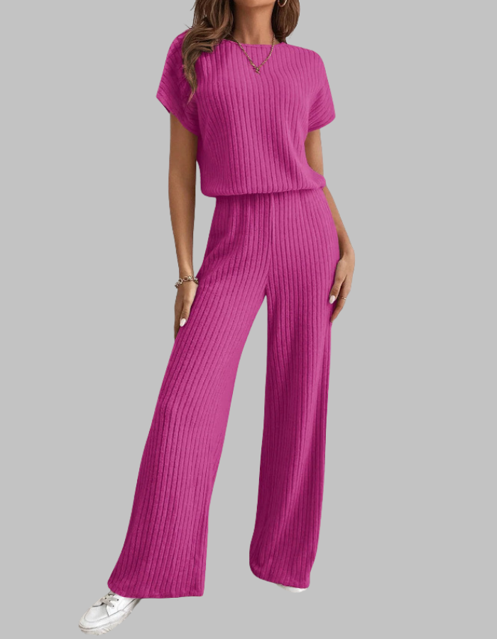 Lässiges Kurzarm-Oberteil & Hose Set für Damen | Maggie