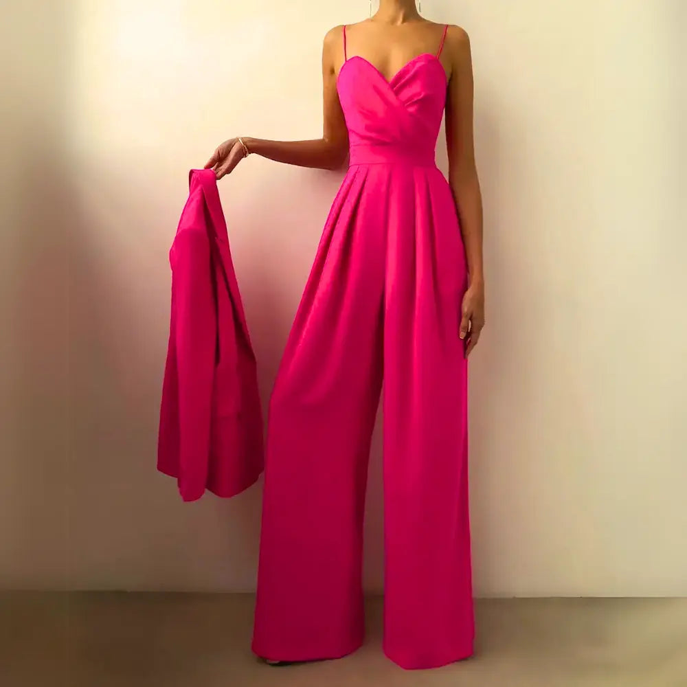 Stilvoller Premium Jumpsuit mit Strick für Damen | Ursella -5