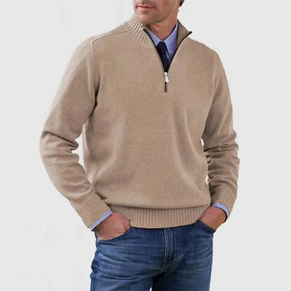 Klassischer Hochwertiger Pullover mit Stehkragen für Herren | Lucien -7