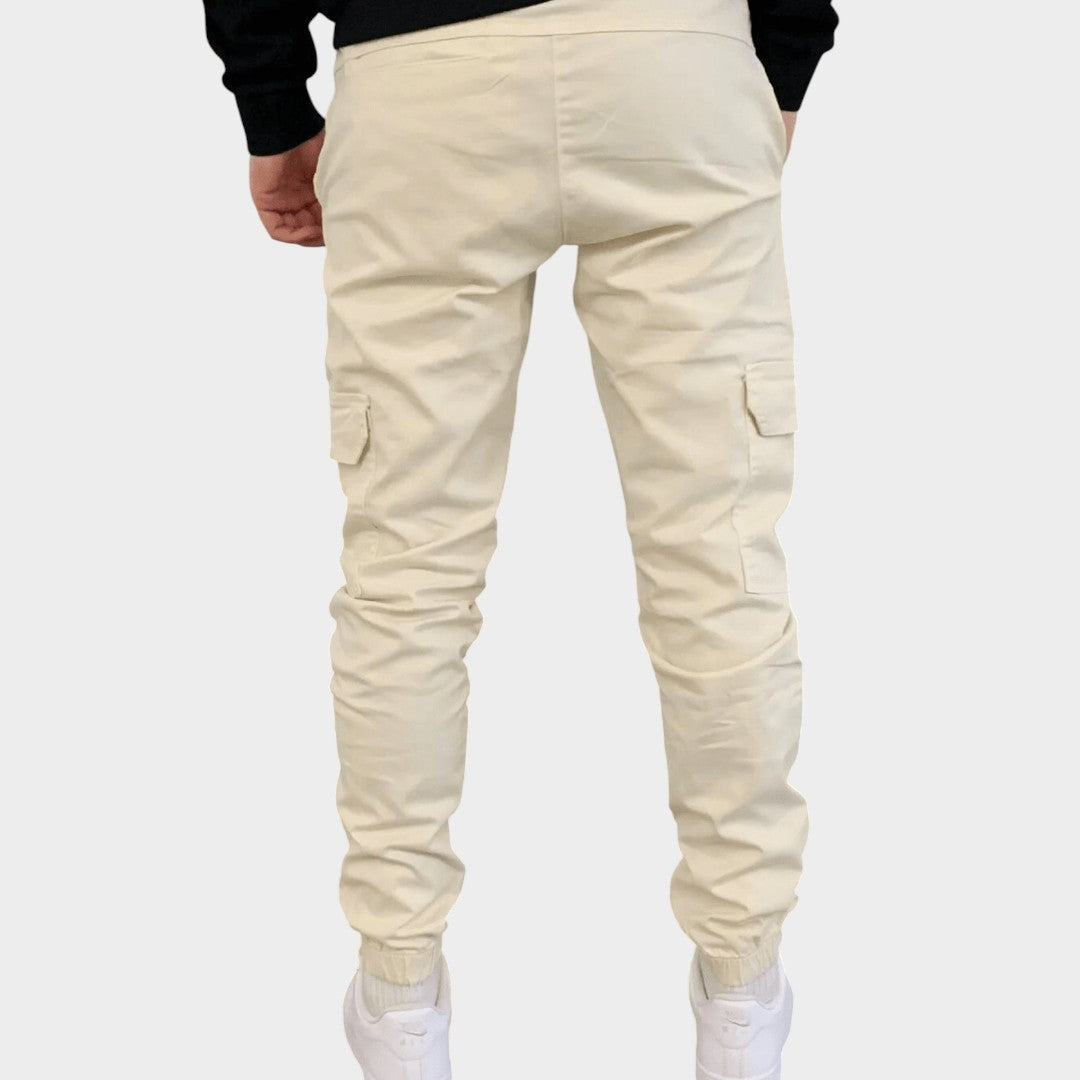 Elegante Feine Cargohose mit Tunnelzug für Herren | Leo -5