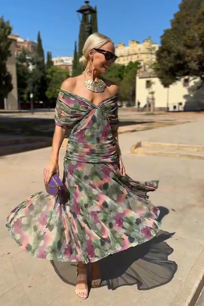 Klassisches Raffiniertes Kleid mit gekreuztem Design für Damen | Elegante Fluido -2