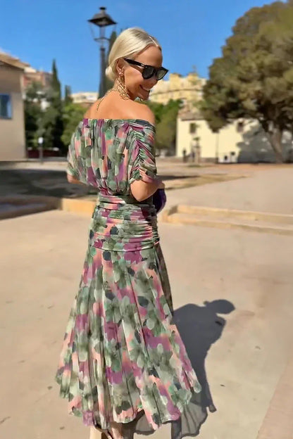 Klassisches Raffiniertes Kleid mit gekreuztem Design für Damen | Elegante Fluido -4