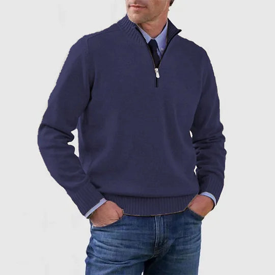 Klassischer Hochwertiger Pullover mit Stehkragen für Herren | Lucien -10