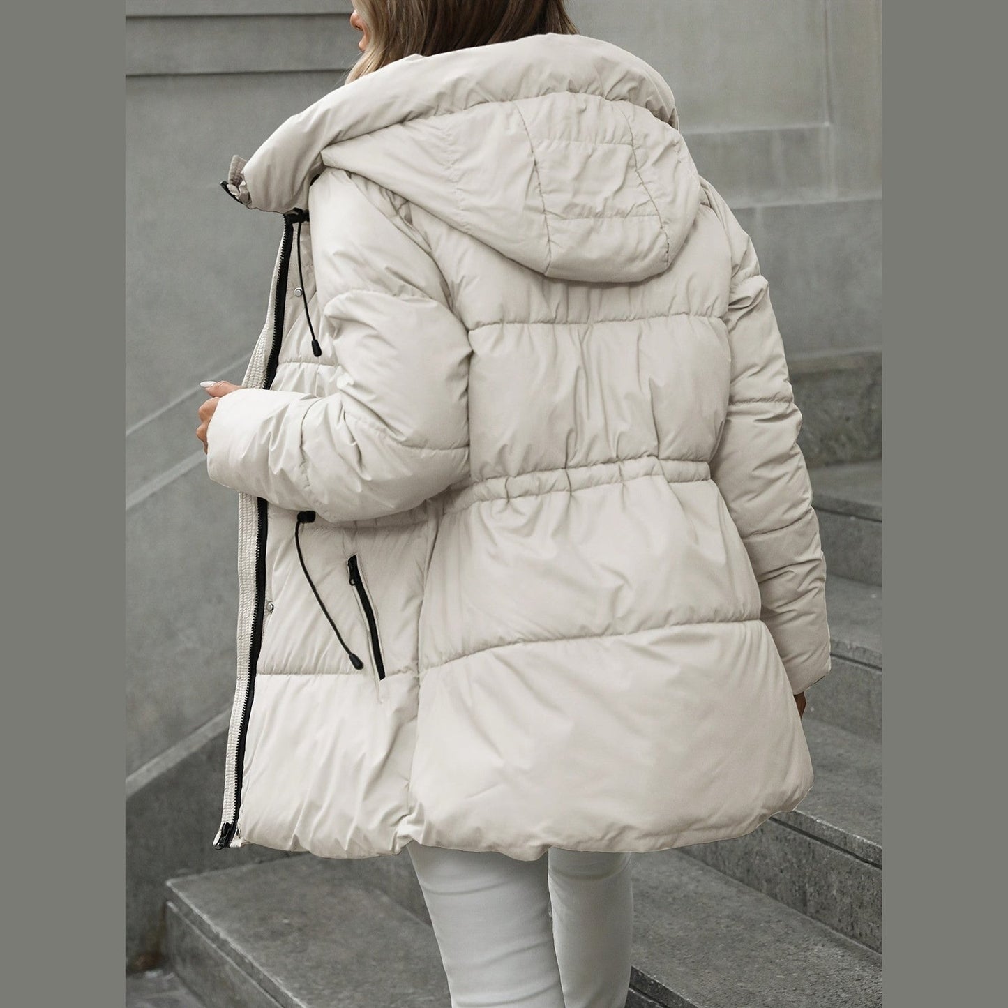 Oversized Winterparka Kapuze für Männer | Elvara -7