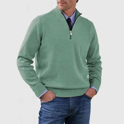 Klassischer Hochwertiger Pullover mit Stehkragen für Herren | Lucien -9
