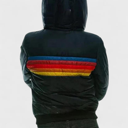 Leichte Steppjacke Streifen für Frauen | Elvara -7