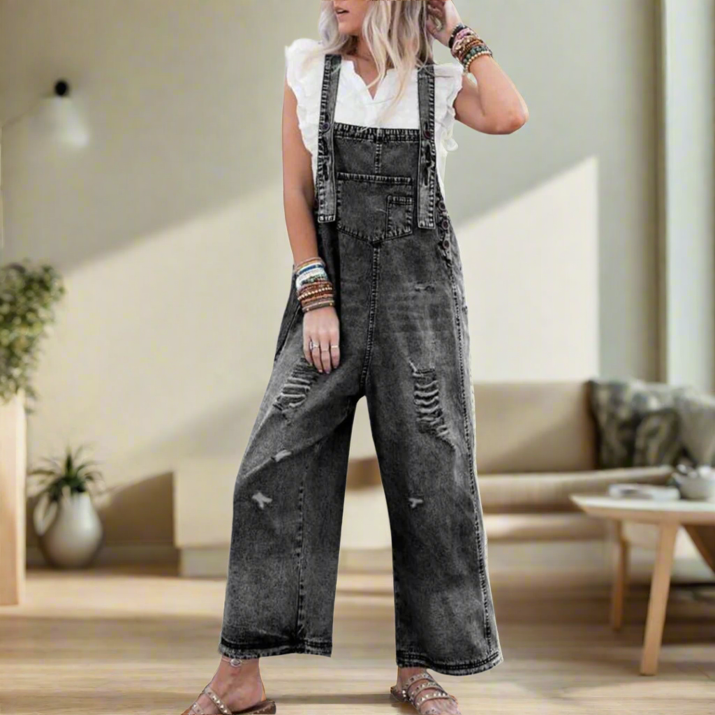 Vintage Waschbarer Jumpsuit Schnitt für Männer | Carmelita -3