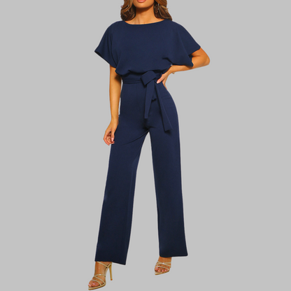 Legerer Jumpsuit mit Batwing-Ärmeln und Bindegürtel | Wannon
