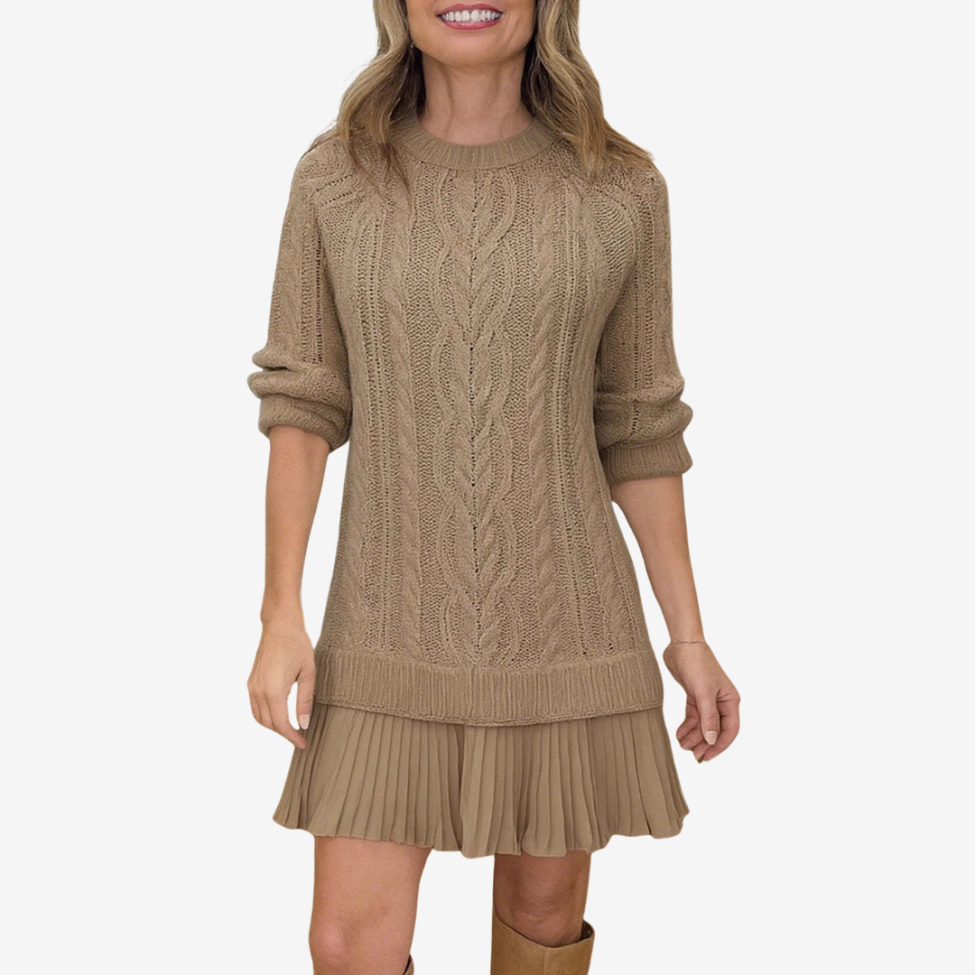 Modernes Edles Midikleid mit Plissee für Damen | Midi -5