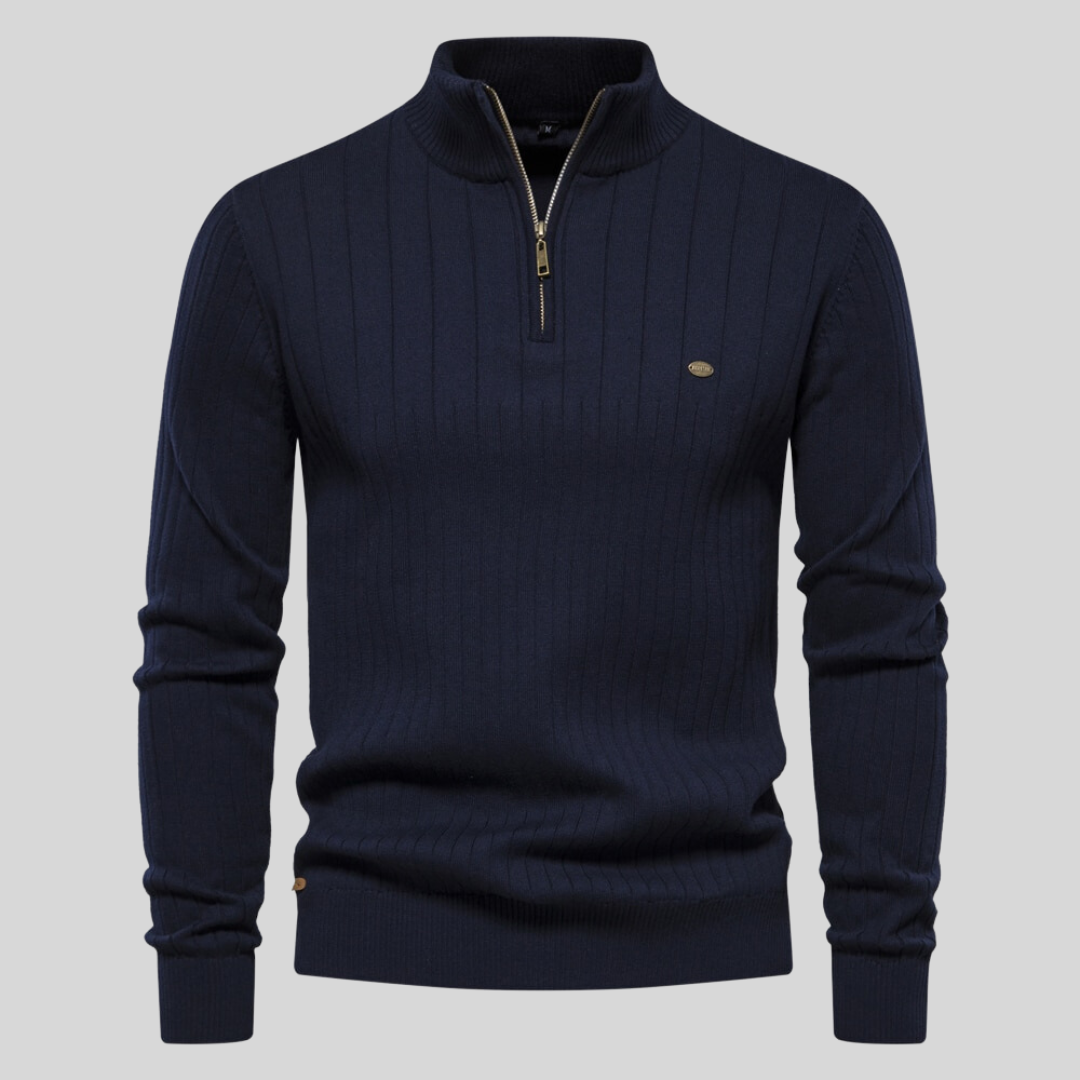 Men's elegant zip-up sweater | Tavian