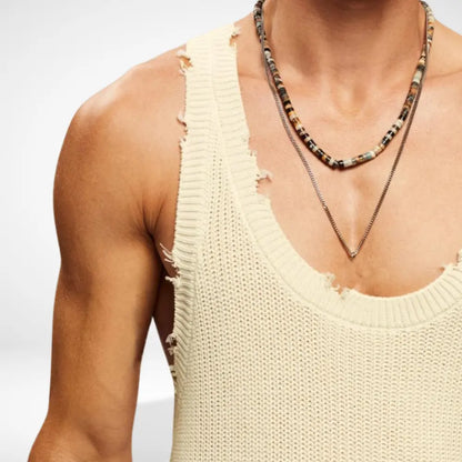 Bequemes Raffiniertes Tank Top mit ärmellosem Schnitt für Herren | Dennis -4