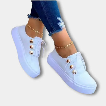 Moderner Raffinierter Sneaker mit metallischen Details für Damen | Vera -2