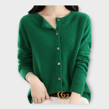 Elegante Feine Strickjacke mit Knopfleiste für Damen | Isabella -5
