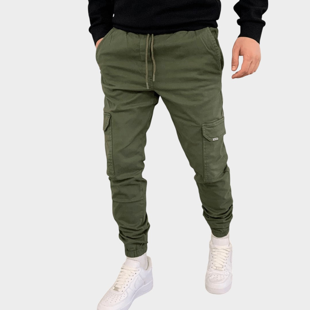 Elegante Feine Cargohose mit Tunnelzug für Herren | Leo -6