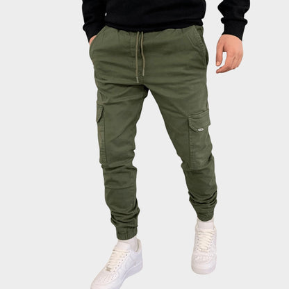 Elegante Feine Cargohose mit Tunnelzug für Herren | Leo -6