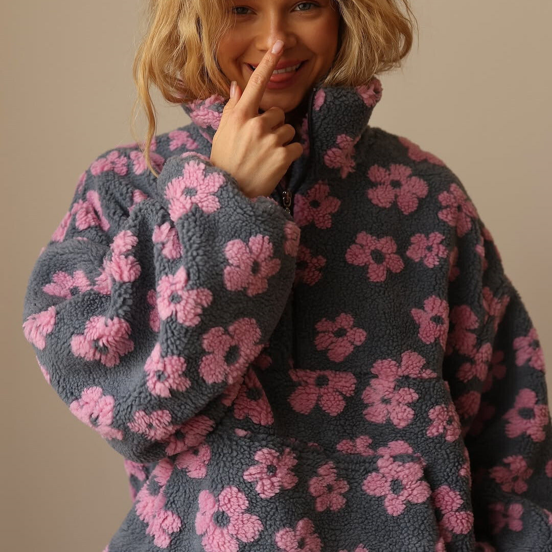 Langarm Fleece Hoodie Akzent für Männer | Daisy -7