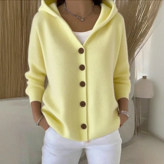 Bequeme Feine Weste mit Kapuze für Damen | Marisa -3