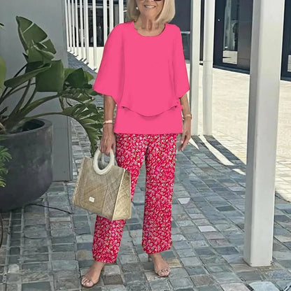 Fashionable Two-Piece Set with Print for Women | Elvaria