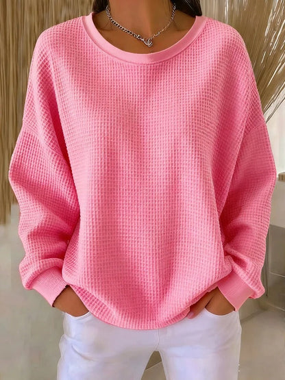Relaxed textured everyday knit jumper for women | Elora -10
