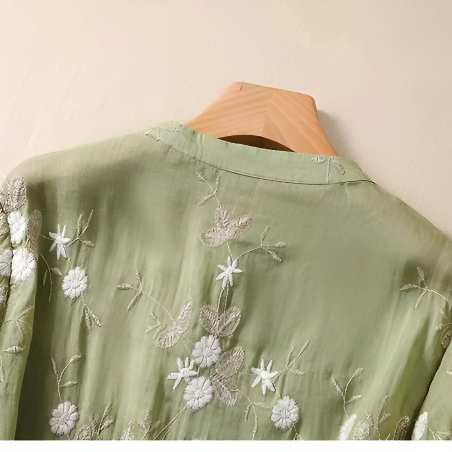 Embroidered Blouse for Women with Floral Details | Liorena