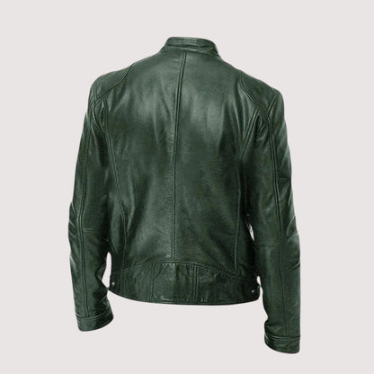 Stilvolle Raffinierte Lederjacke mit Lederlook für Herren | Moderna Sofisticada -5
