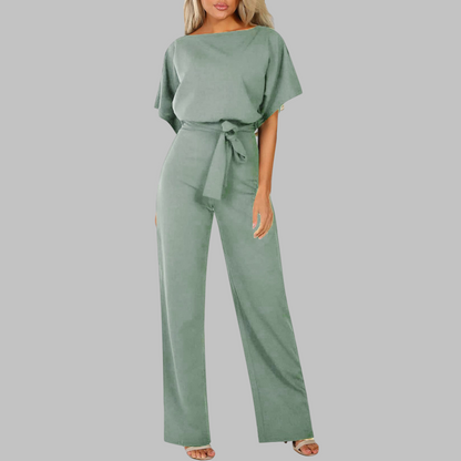 Legerer Jumpsuit mit Batwing-Ärmeln und Bindegürtel | Wannon