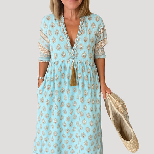 Boho-Midikleid für Damen mit Print | Liora