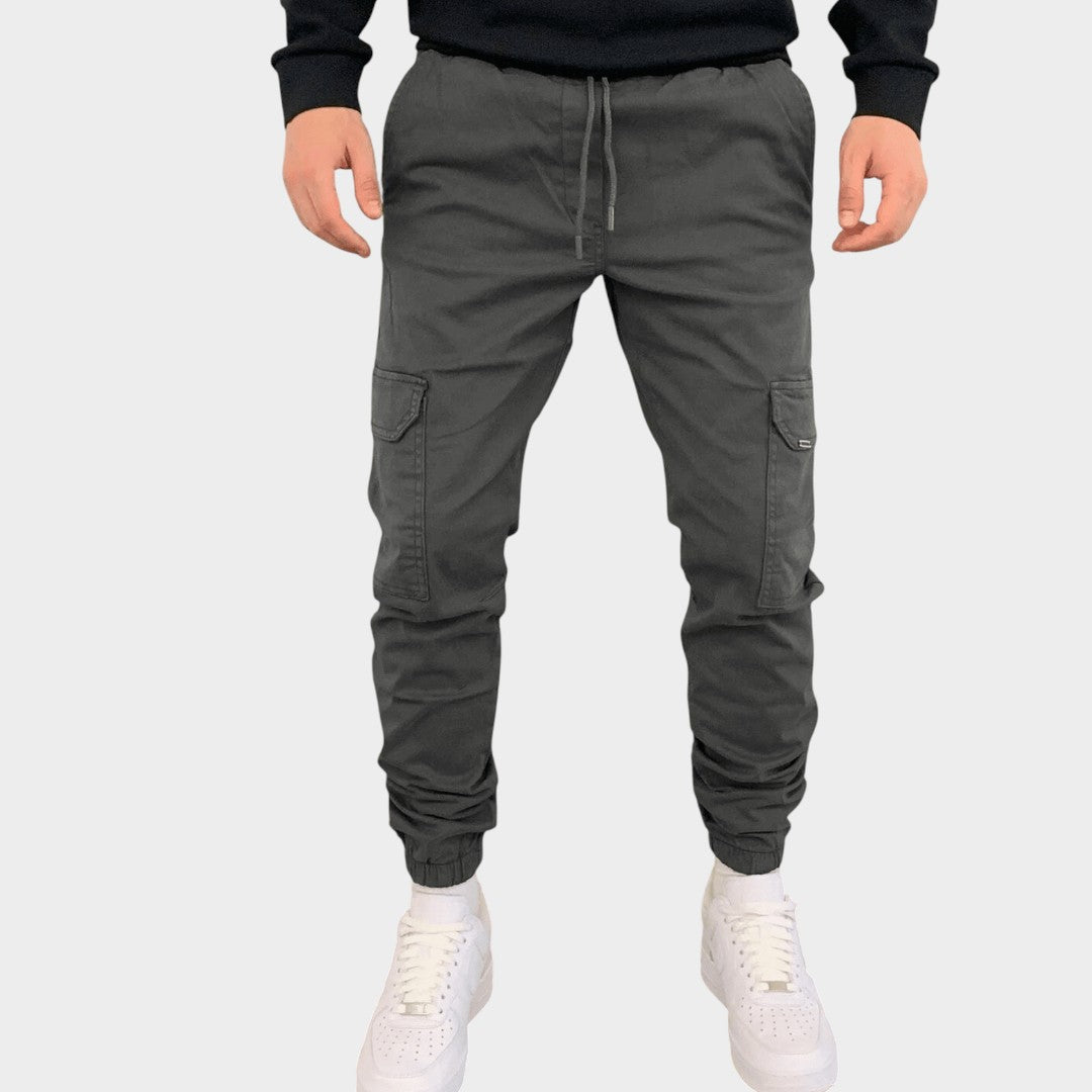 Elegante Feine Cargohose mit Tunnelzug für Herren | Leo -7