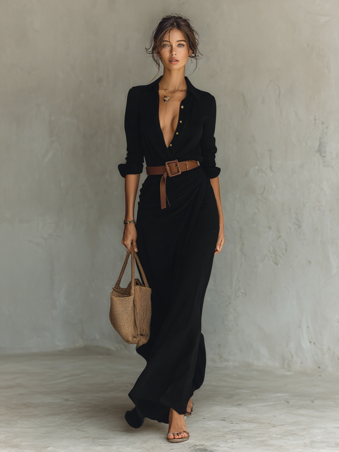Stilvolles Feines Kleid mit Maxi-Länge für Damen | Maxi -8