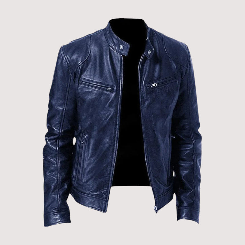 Stilvolle Raffinierte Lederjacke mit Lederlook für Herren | Moderna Sofisticada -6