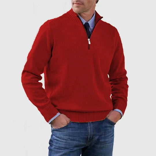 Klassischer Hochwertiger Pullover mit Stehkragen für Herren | Lucien -8