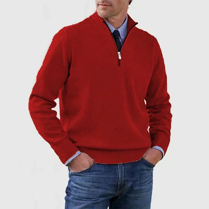 Klassischer Hochwertiger Pullover mit Stehkragen für Herren | Lucien -8