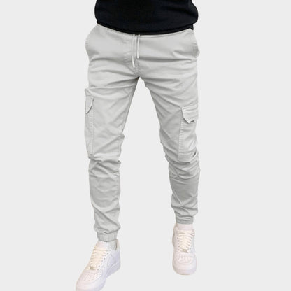 Elegante Feine Cargohose mit Tunnelzug für Herren | Leo -8