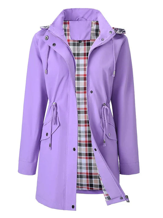 Stilvolle Premium Wasserdichte Jacke mit Kapuze für Damen | Olivia -1