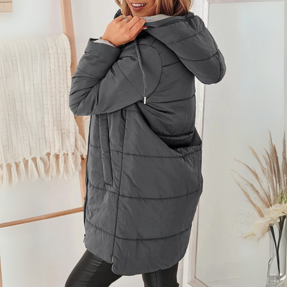 Casual hooded puffer everyday jacket for women | Yila -4