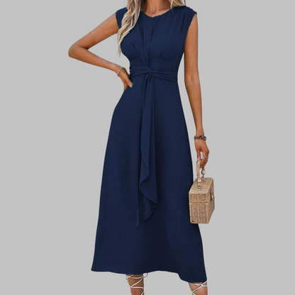 Women's Sleeveless Crew Neck Maxi Dress | Selina