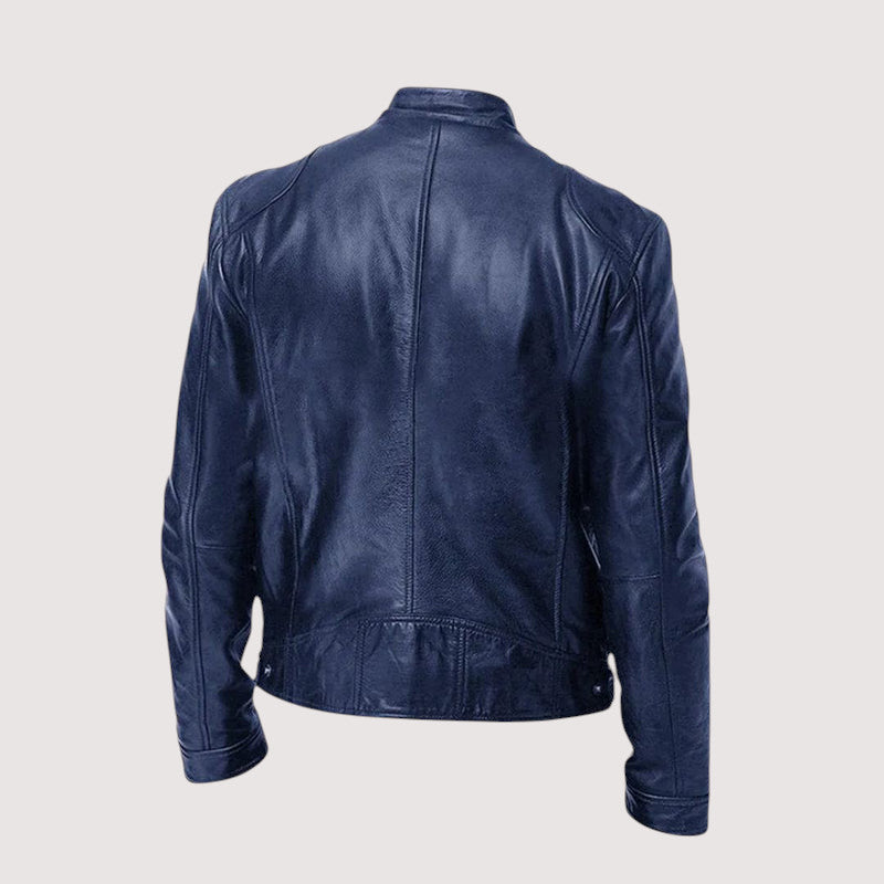 Stilvolle Raffinierte Lederjacke mit Lederlook für Herren | Moderna Sofisticada -7