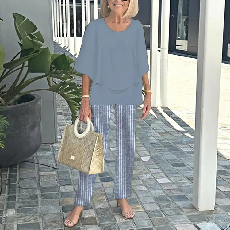 Fashionable Two-Piece Set with Print for Women | Elvaria