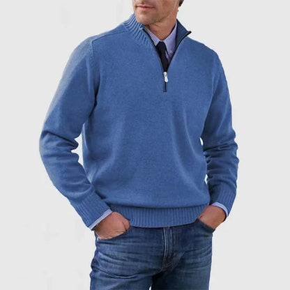 Klassischer Hochwertiger Pullover mit Stehkragen für Herren | Lucien -6
