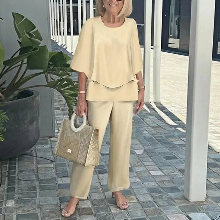 Fashionable Two-Piece Set with Print for Women | Elvaria