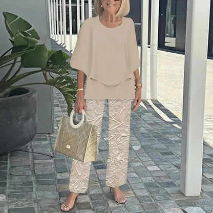 Fashionable Two-Piece Set with Print for Women | Elvaria