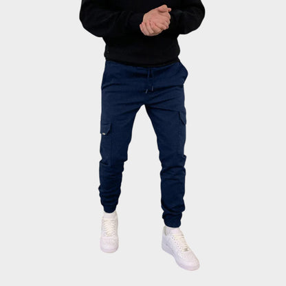 Elegante Feine Cargohose mit Tunnelzug für Herren | Leo -9