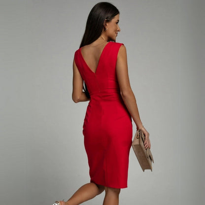 Bequemes Hochwertiges Abendkleid mit gekreuztem Design für Damen | Beatriz -5