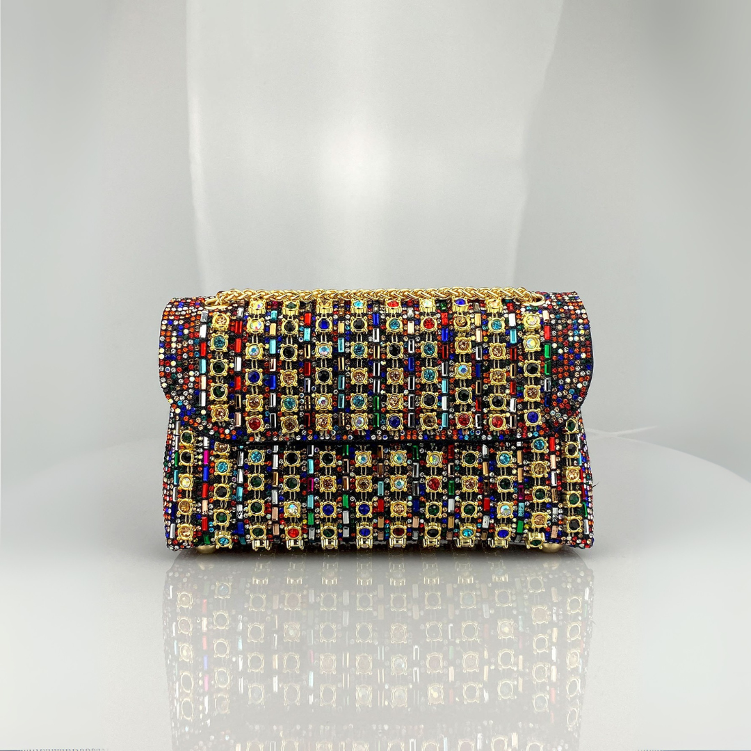 Elegante Schultertasche mit Kettenriemen und Diamantmuster für Damen | Serelina