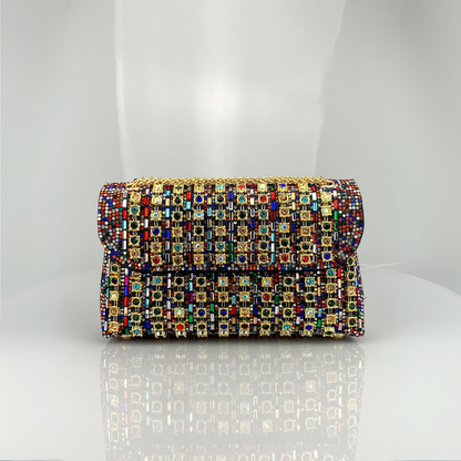 Elegante Schultertasche mit Kettenriemen und Diamantmuster für Damen | Serelina