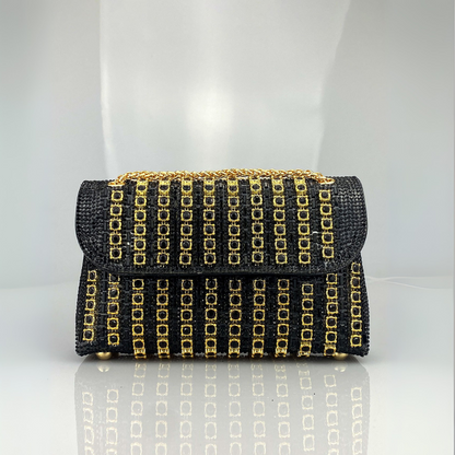 Elegante Schultertasche mit Kettenriemen und Diamantmuster für Damen | Serelina