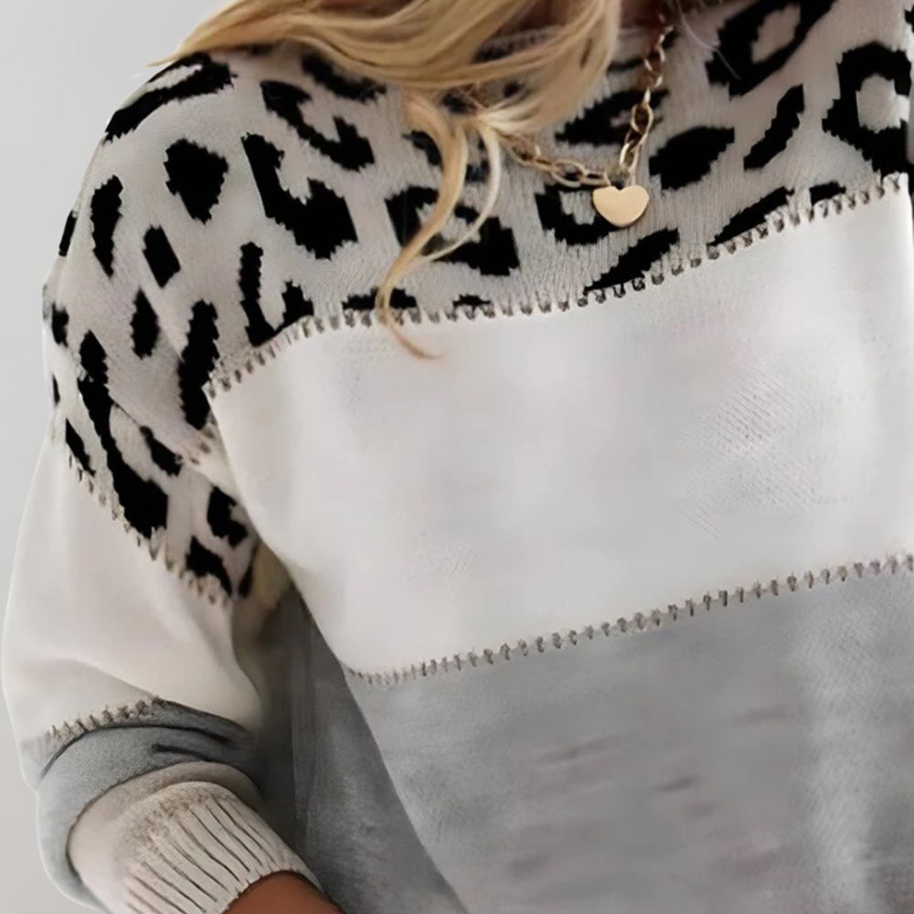 Leopardenmuster Freizeitpullover für Männer | Calyra -2