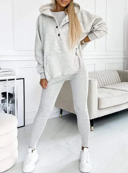 Elegantes Hochwertiges Set mit Kapuze für Damen | Sport Chic -6